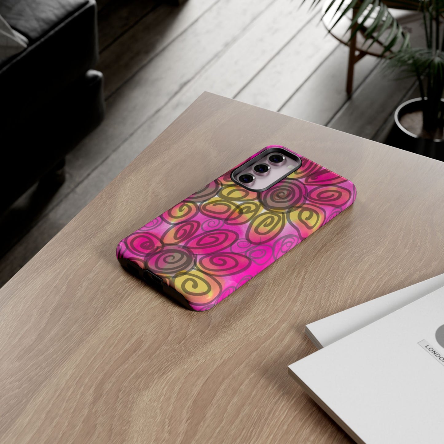 Wonky Pink Floral Phone Case| Tough Case