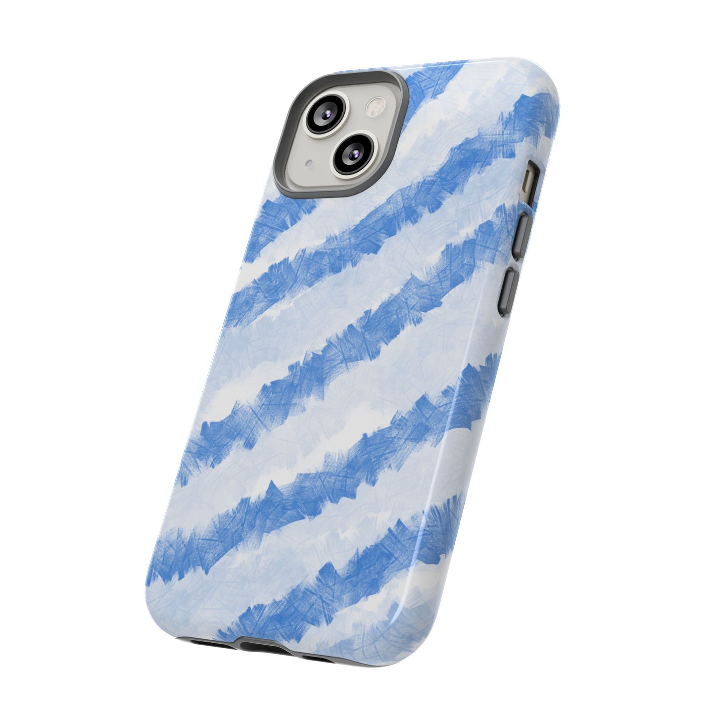 Chunky Blue Stripes Phone Case| Tough Case