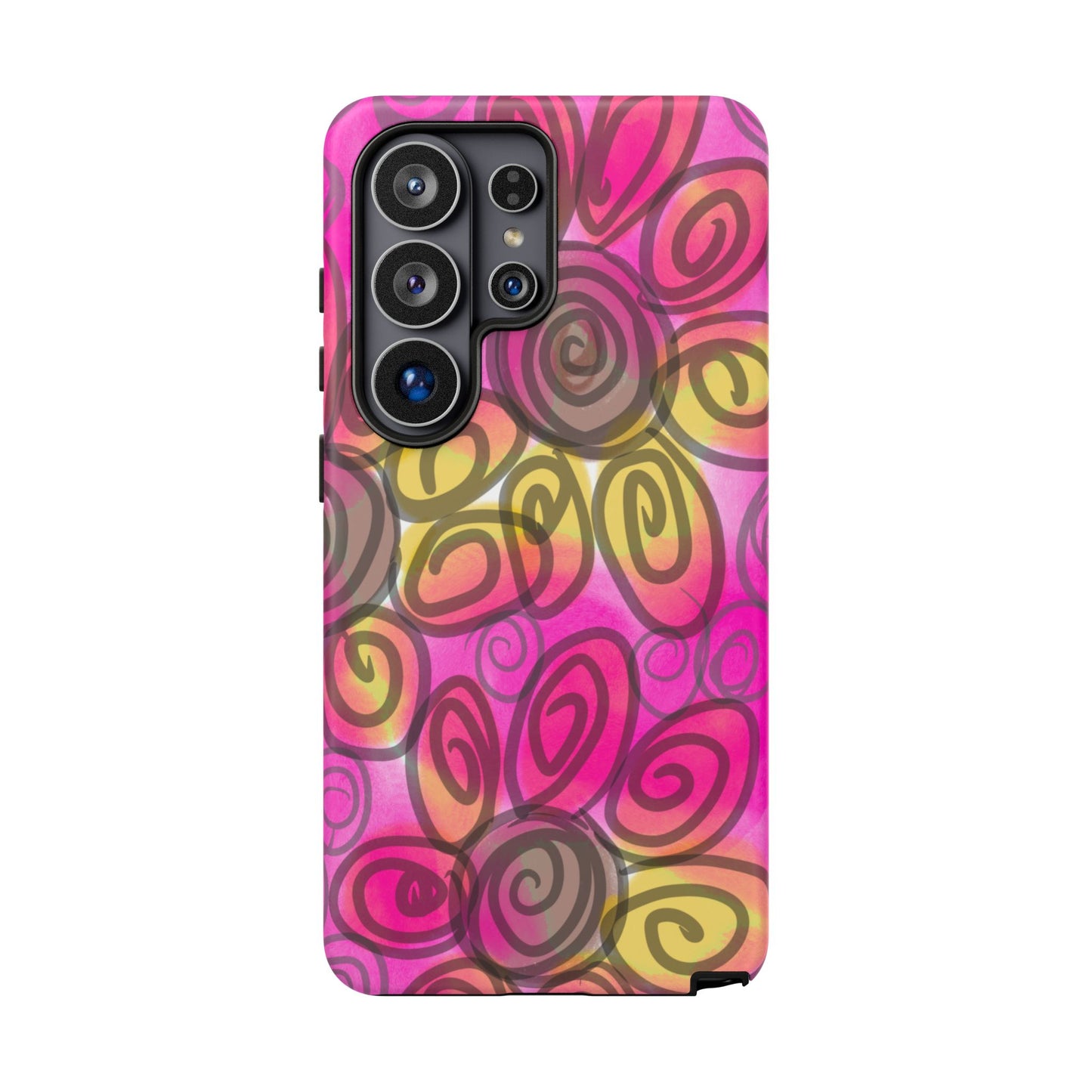 Wonky Pink Floral Phone Case| Tough Case