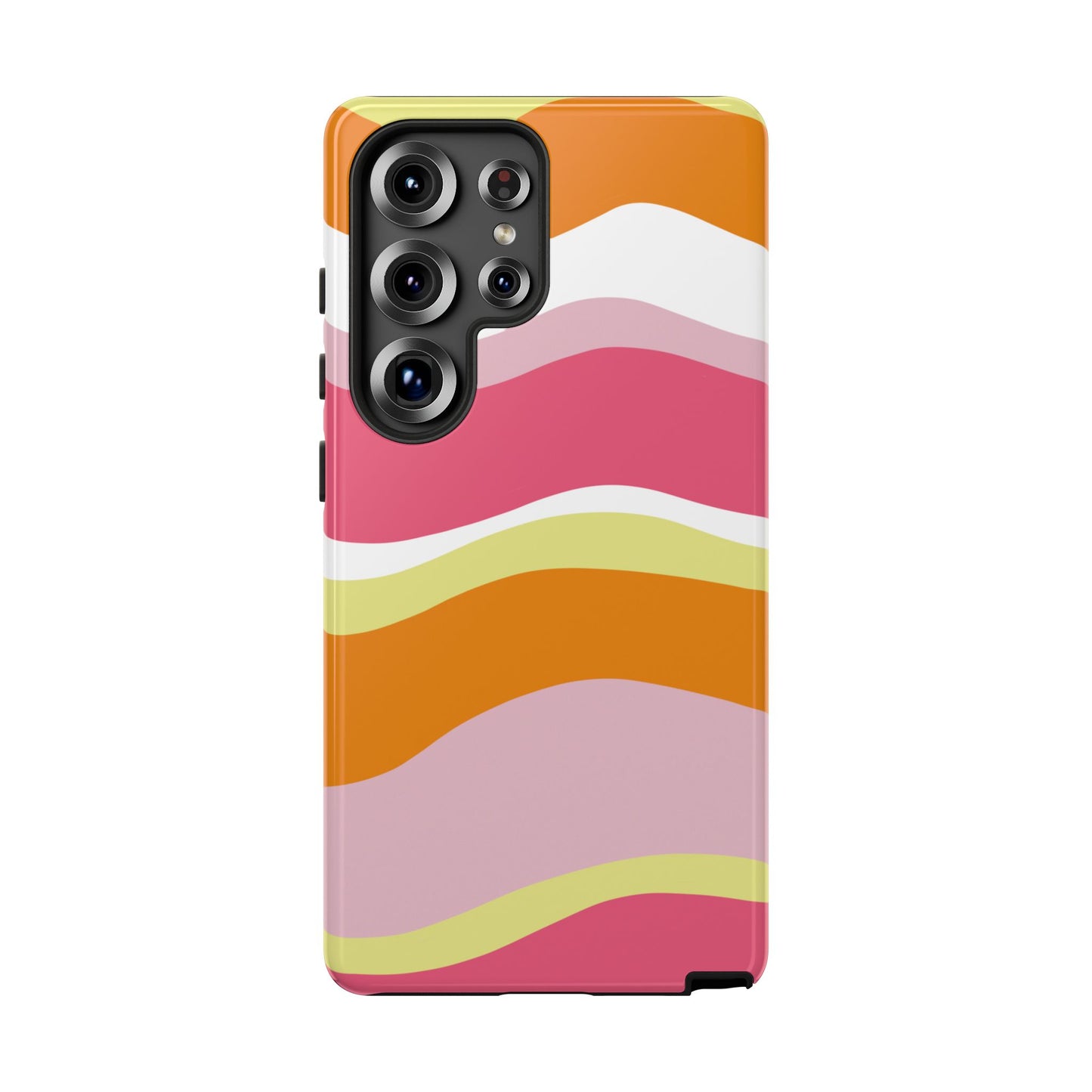 Wavy Pink and Orange Layers Phone Case| Tough Case