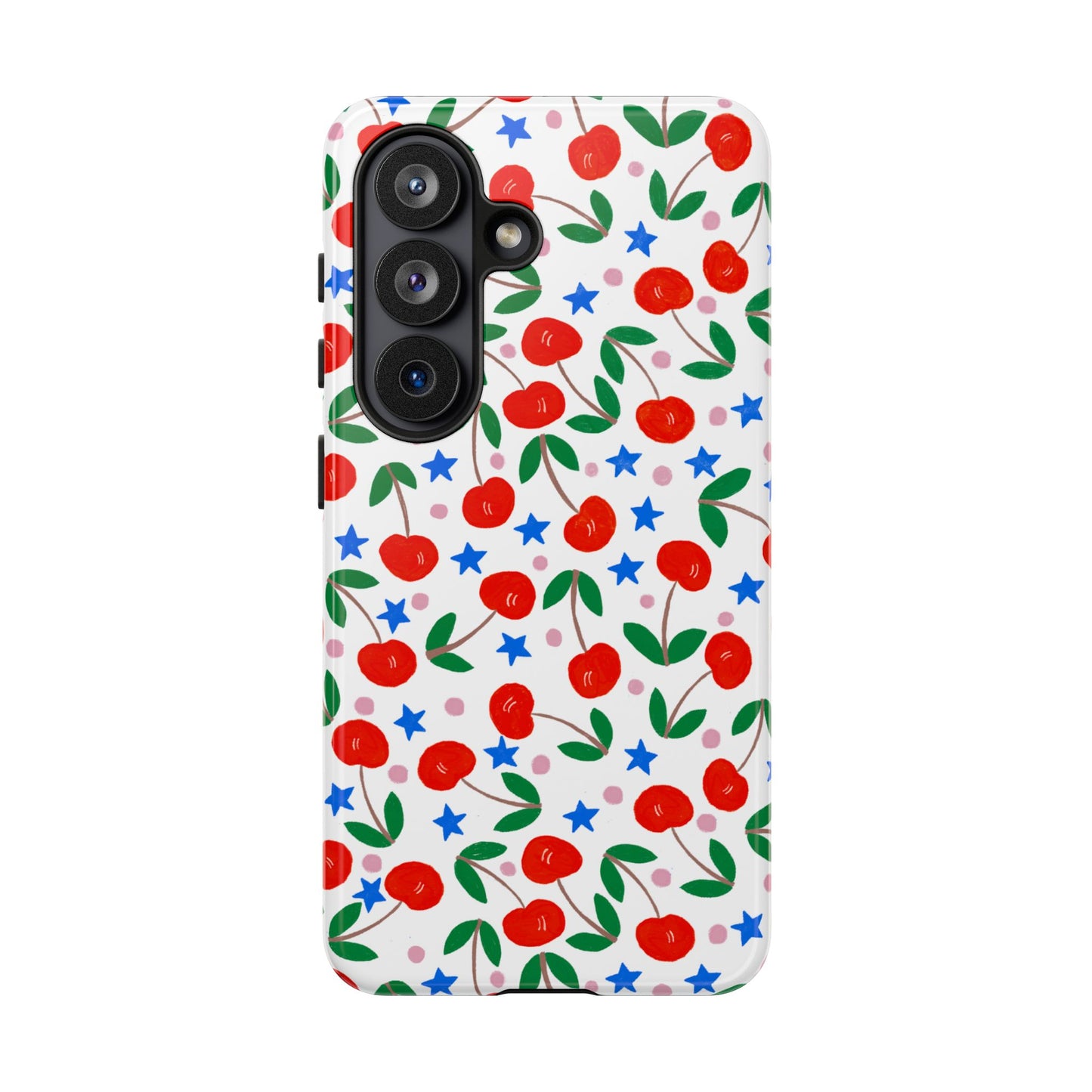 Phone Case, Cheerful Cherries Art Design, Tough Phone Case