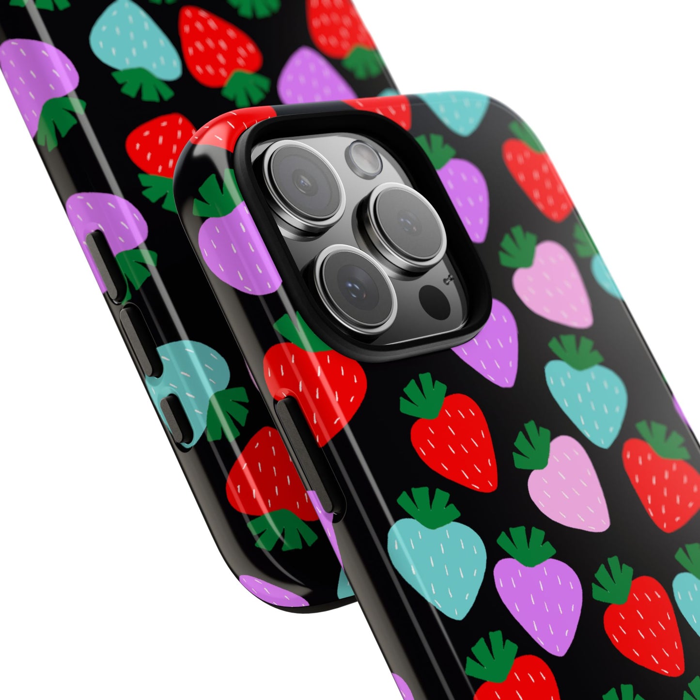 Phone Case, Playful Strawberry Design, Tough Phone Case