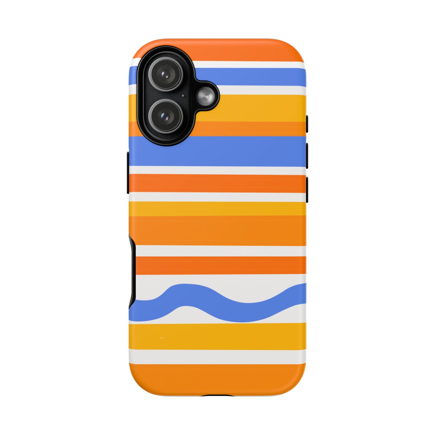 Citrus Orange Stripes Phone Case| Tough Case