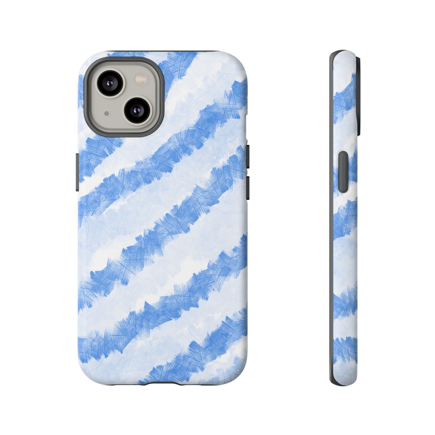Chunky Blue Stripes Phone Case| Tough Case
