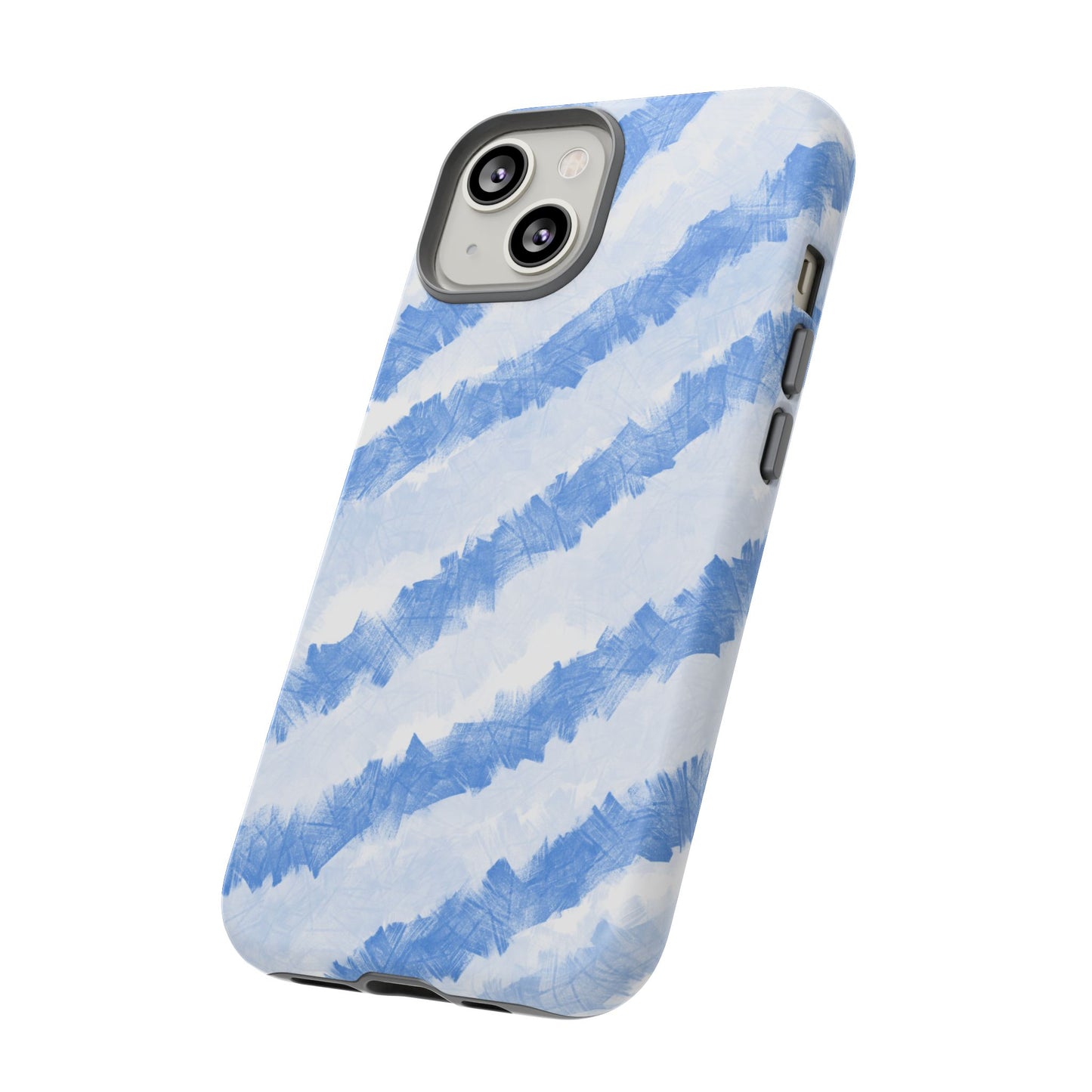 Chunky Blue Stripes Phone Case| Tough Case
