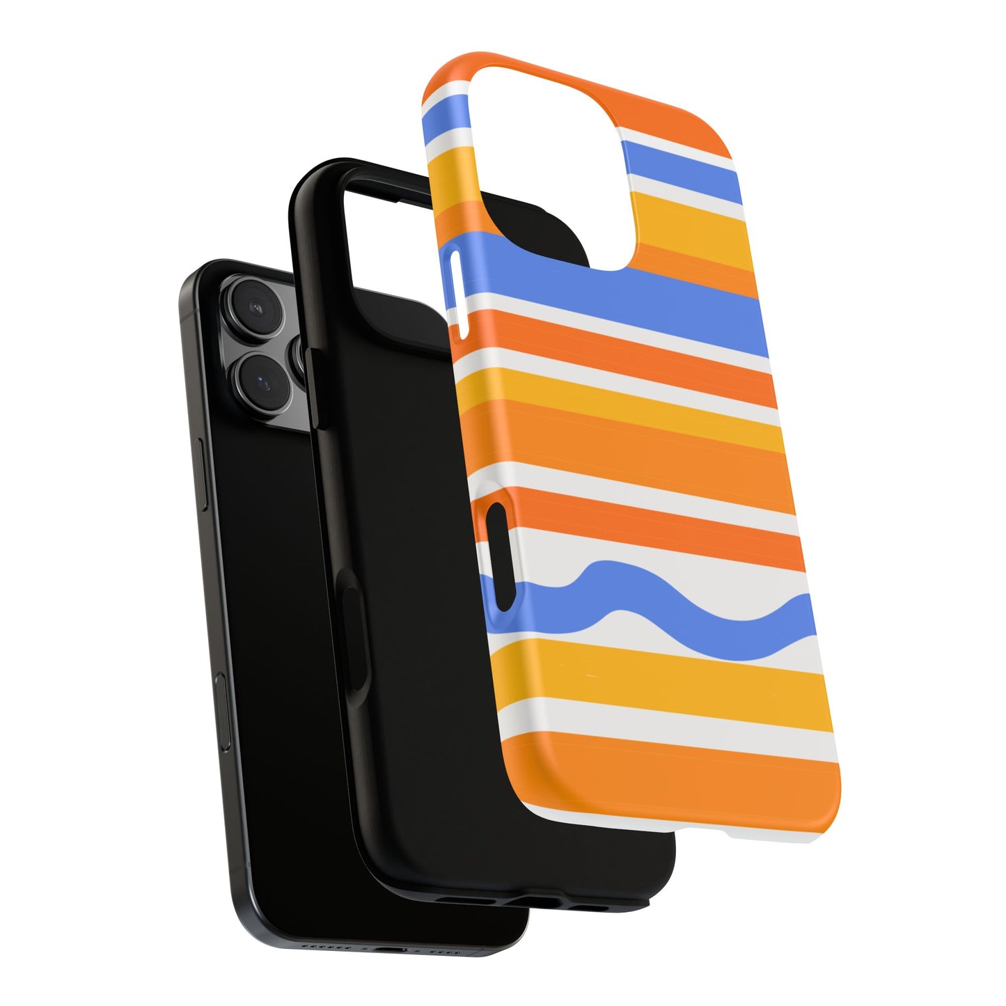 Citrus Orange Stripes Phone Case| Tough Case