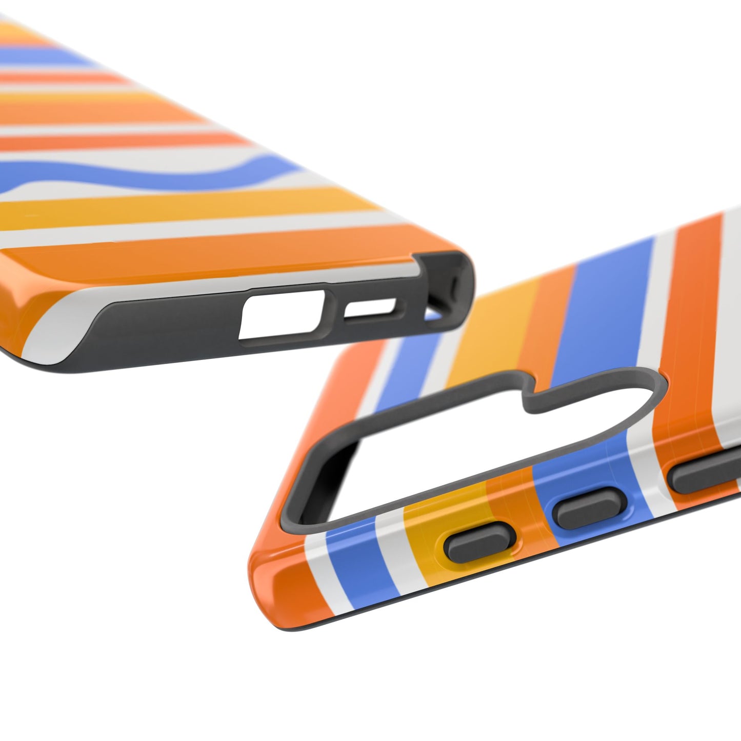 Citrus Orange Stripes Phone Case| Tough Case