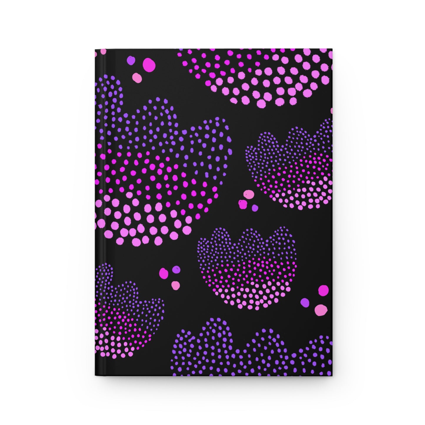 Journal, Hard Cover, Purple Dot Floral Design