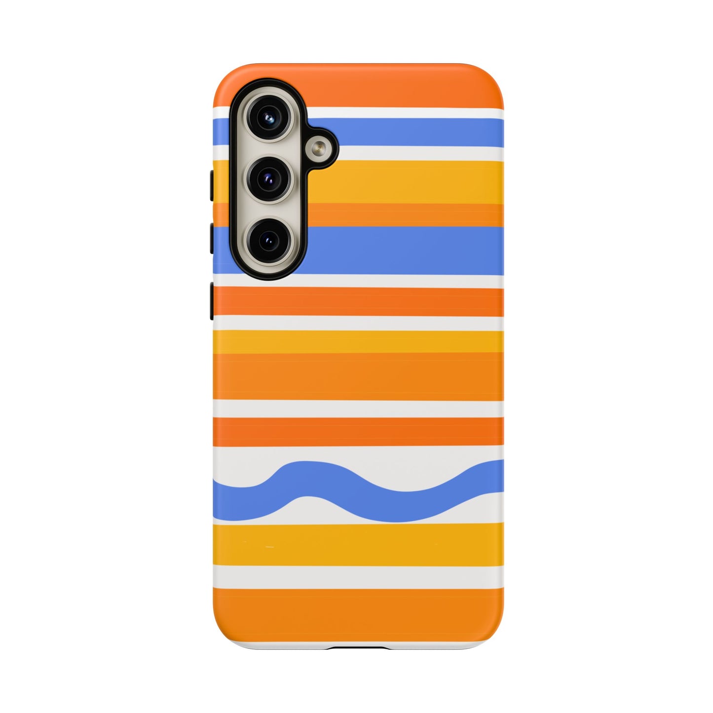Citrus Orange Stripes Phone Case| Tough Case