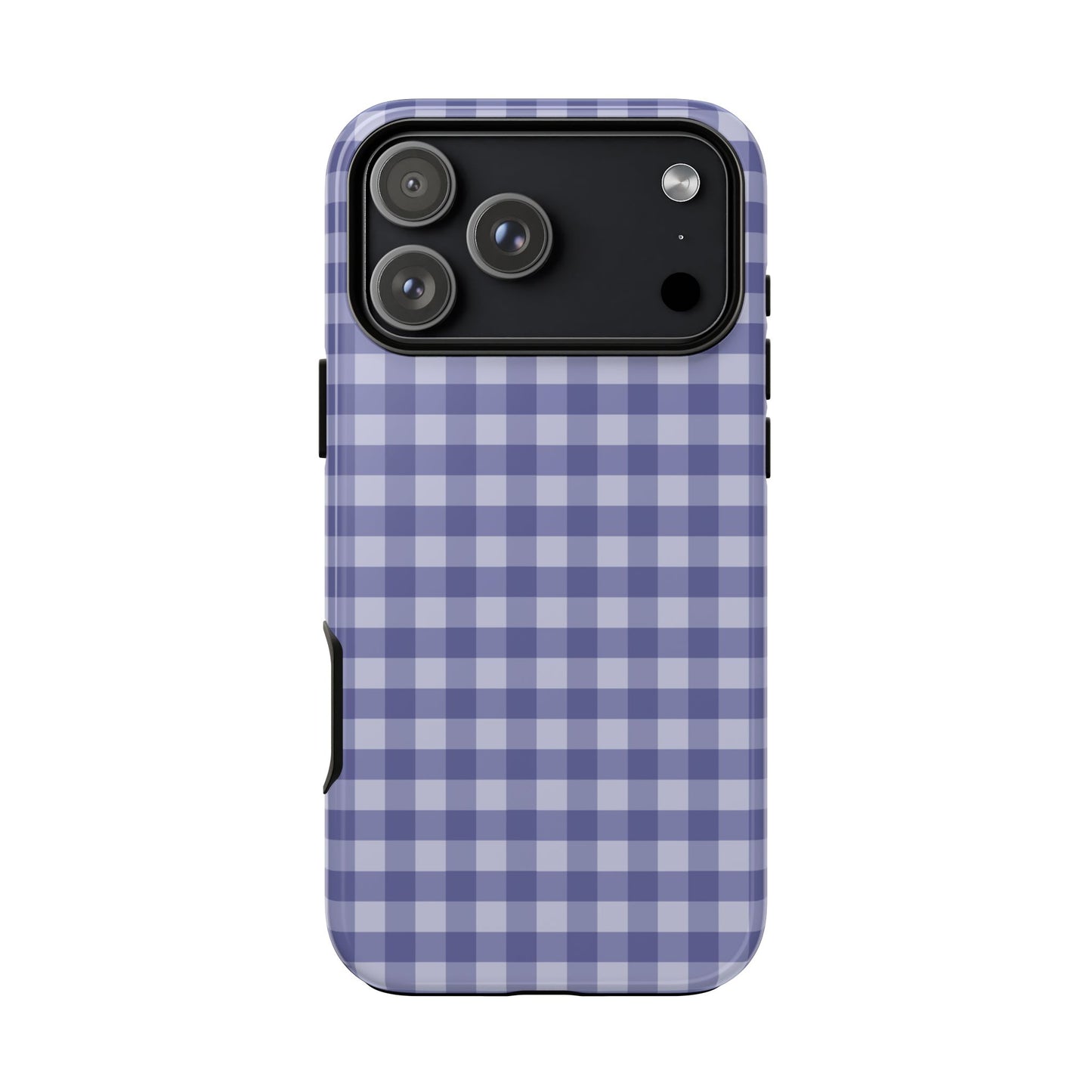 Phone Case, Navy Gingham Design, Tough Phone Case
