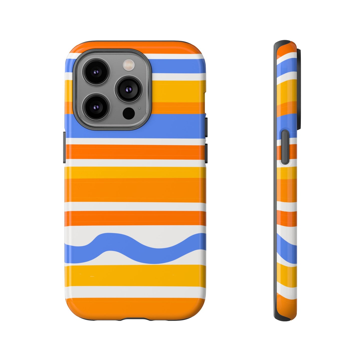 Citrus Orange Stripes Phone Case| Tough Case