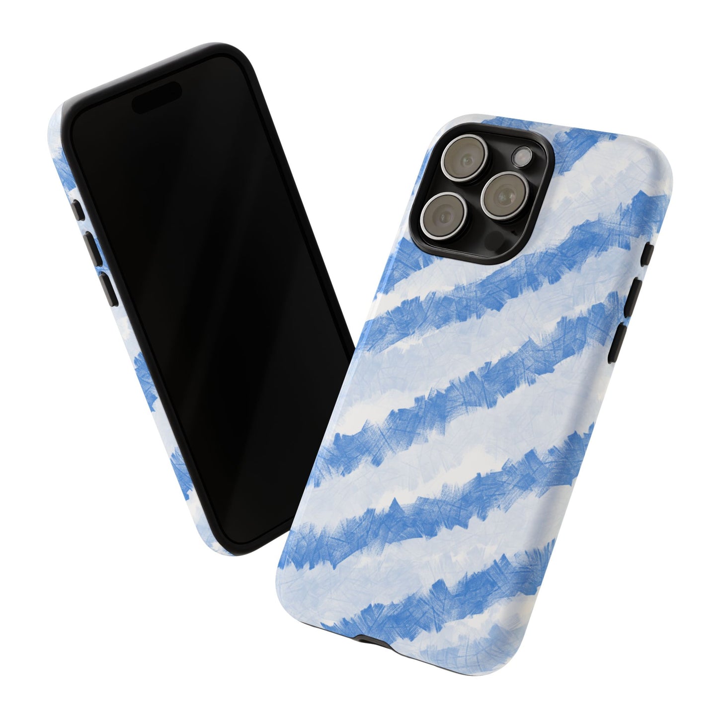 Chunky Blue Stripes Phone Case| Tough Case