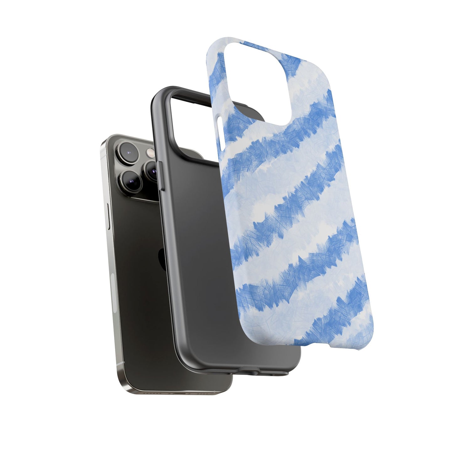 Chunky Blue Stripes Phone Case| Tough Case