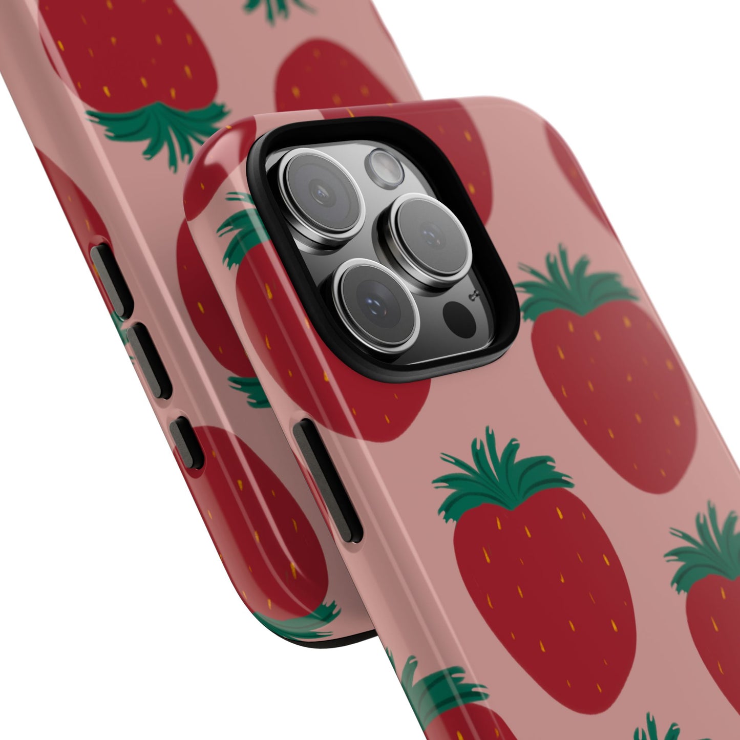 Phone Case, Strawberry Painted Design, Tough Phone Case