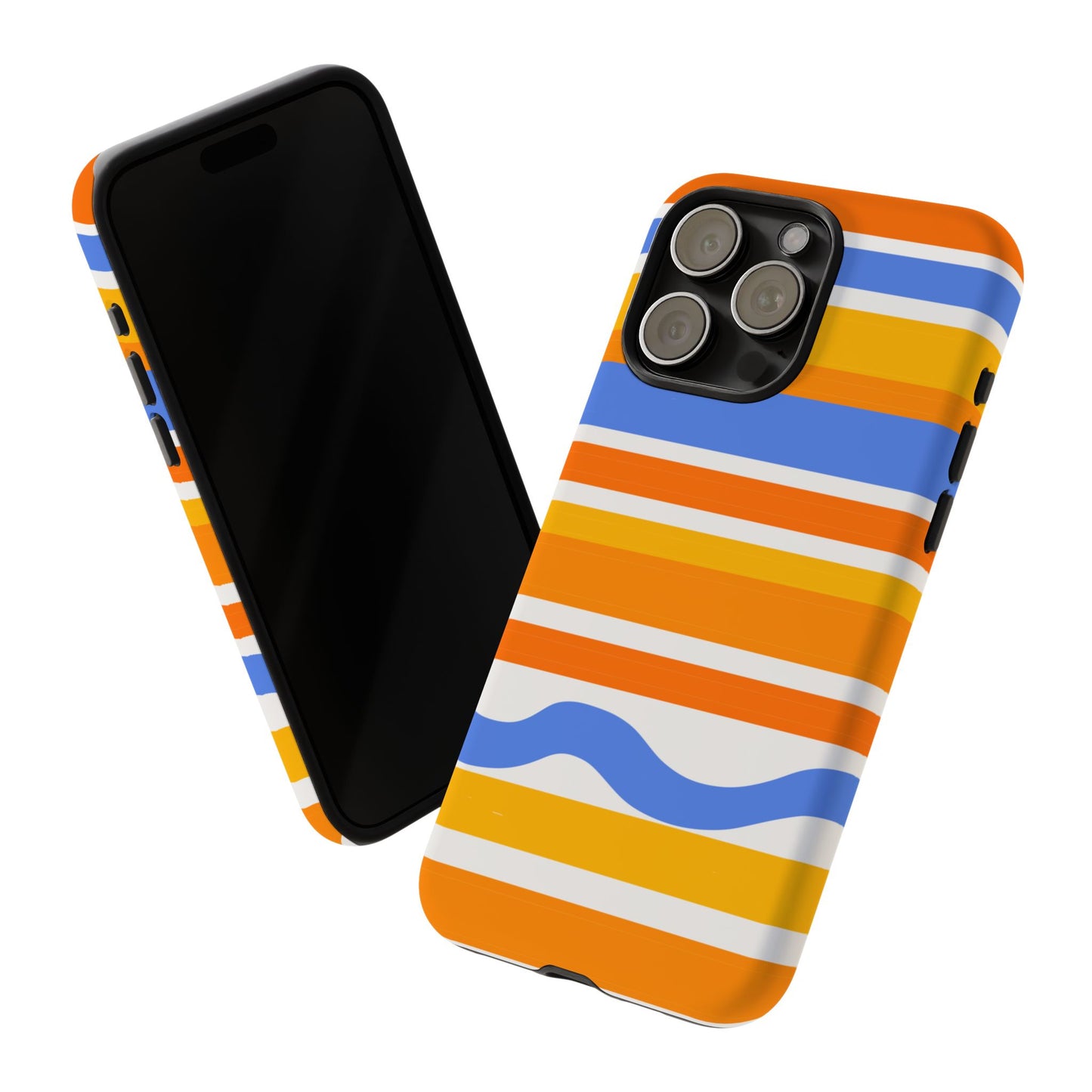 Citrus Orange Stripes Phone Case| Tough Case