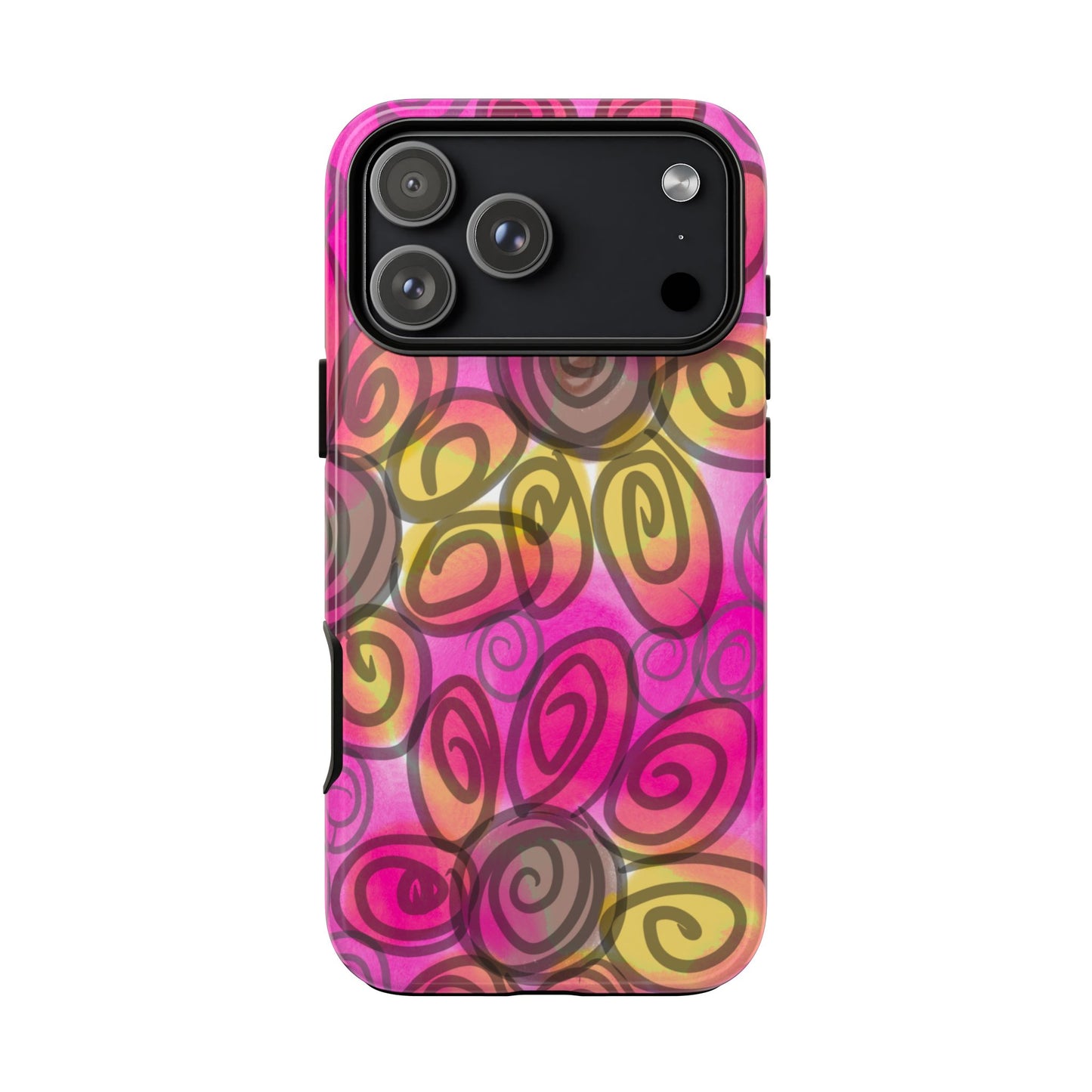 Wonky Pink Floral Phone Case| Tough Case
