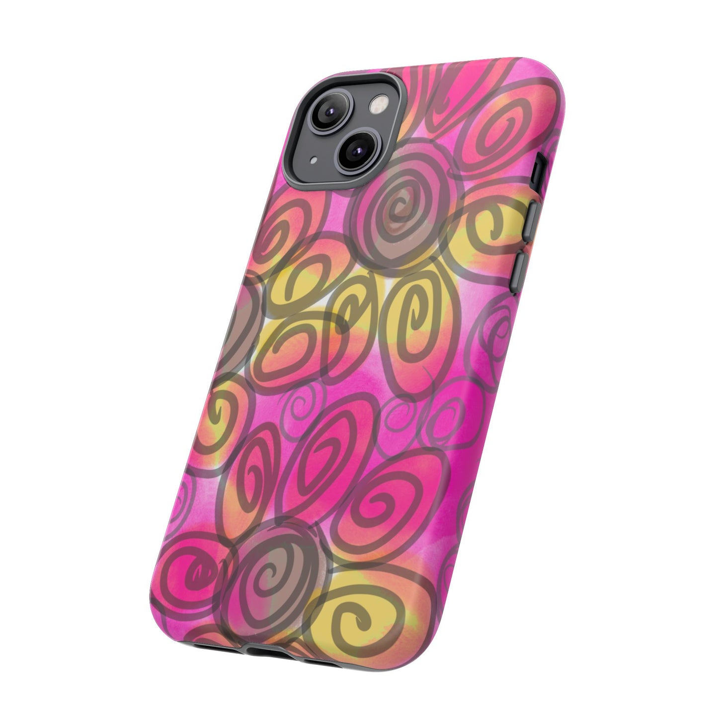 Wonky Pink Floral Phone Case| Tough Case