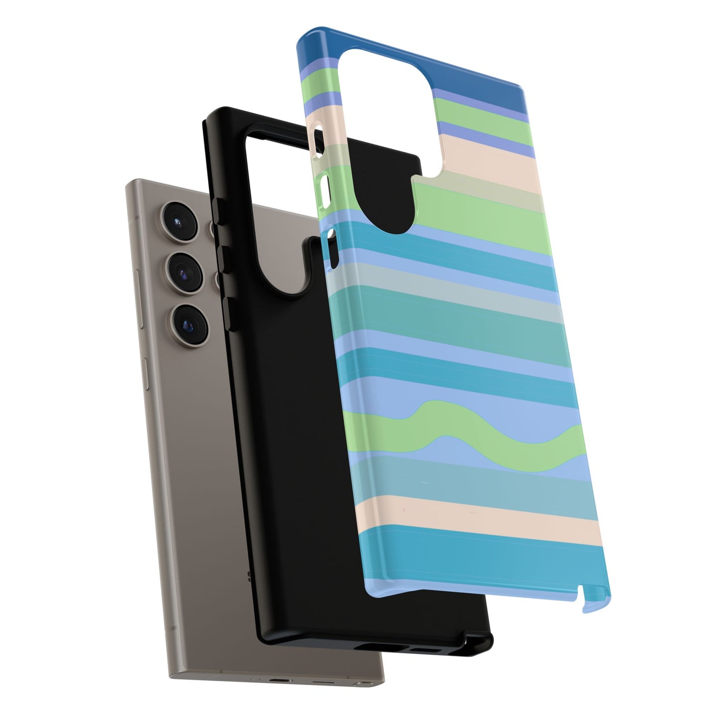 Cool Blue Stripes Phone Case| Tough Case