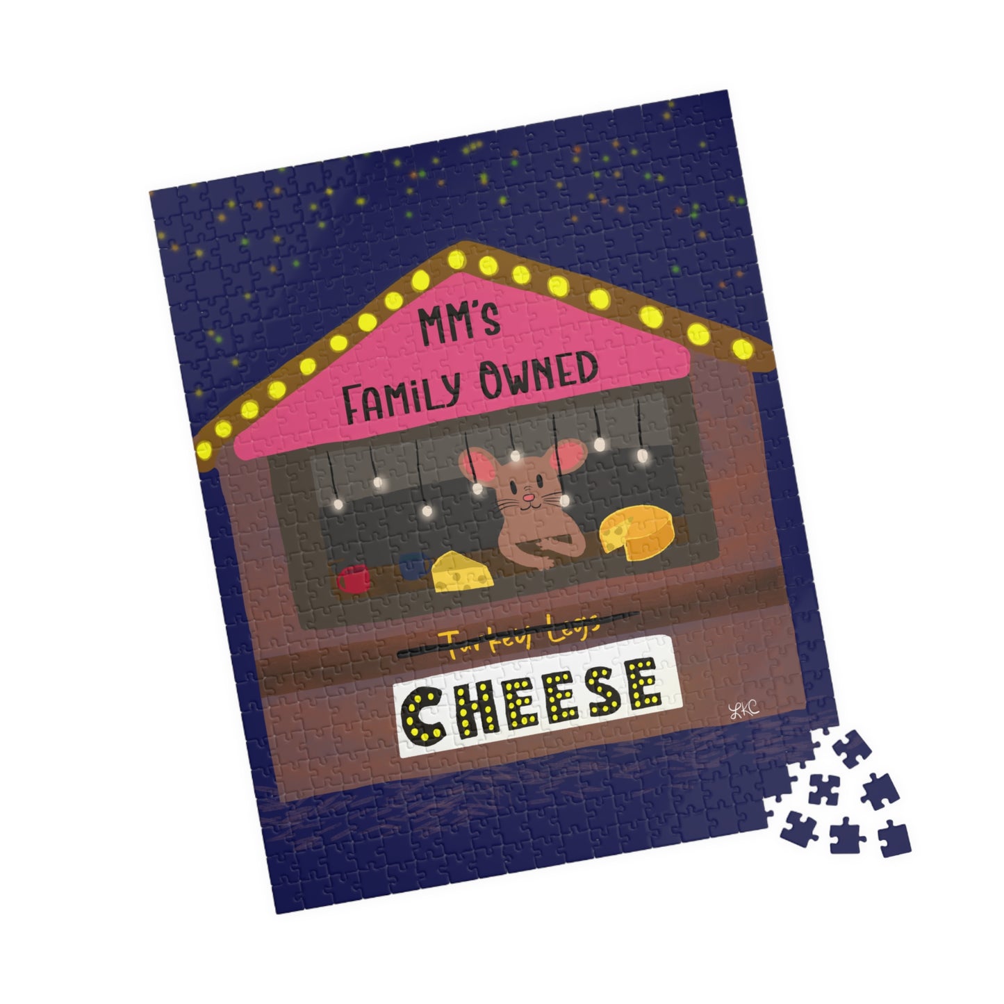 Puzzle, Mocha Mouse Works the Cheese Hut, Jigsaw Puzzle, Family Fun, 110-520 Pieces