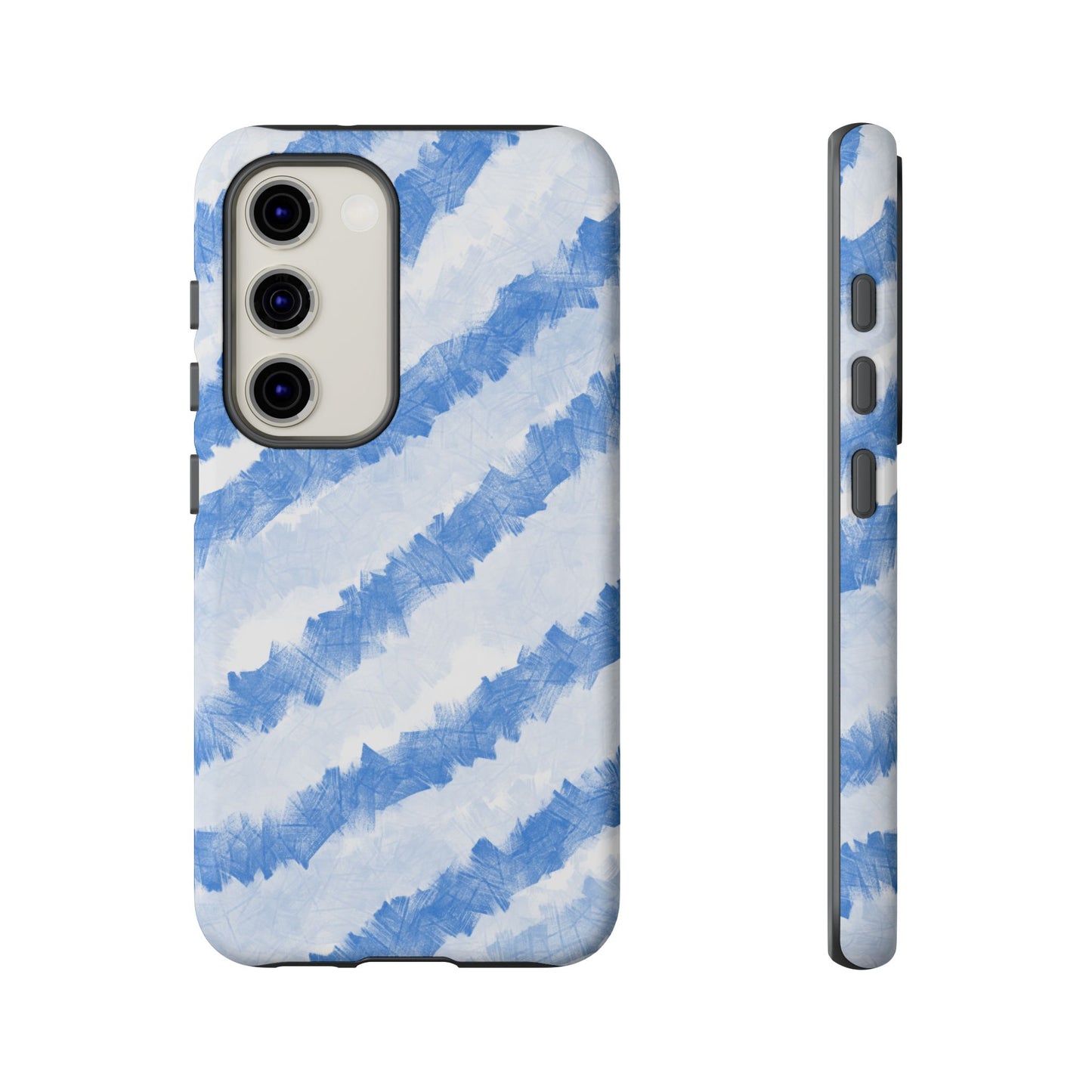Chunky Blue Stripes Phone Case| Tough Case