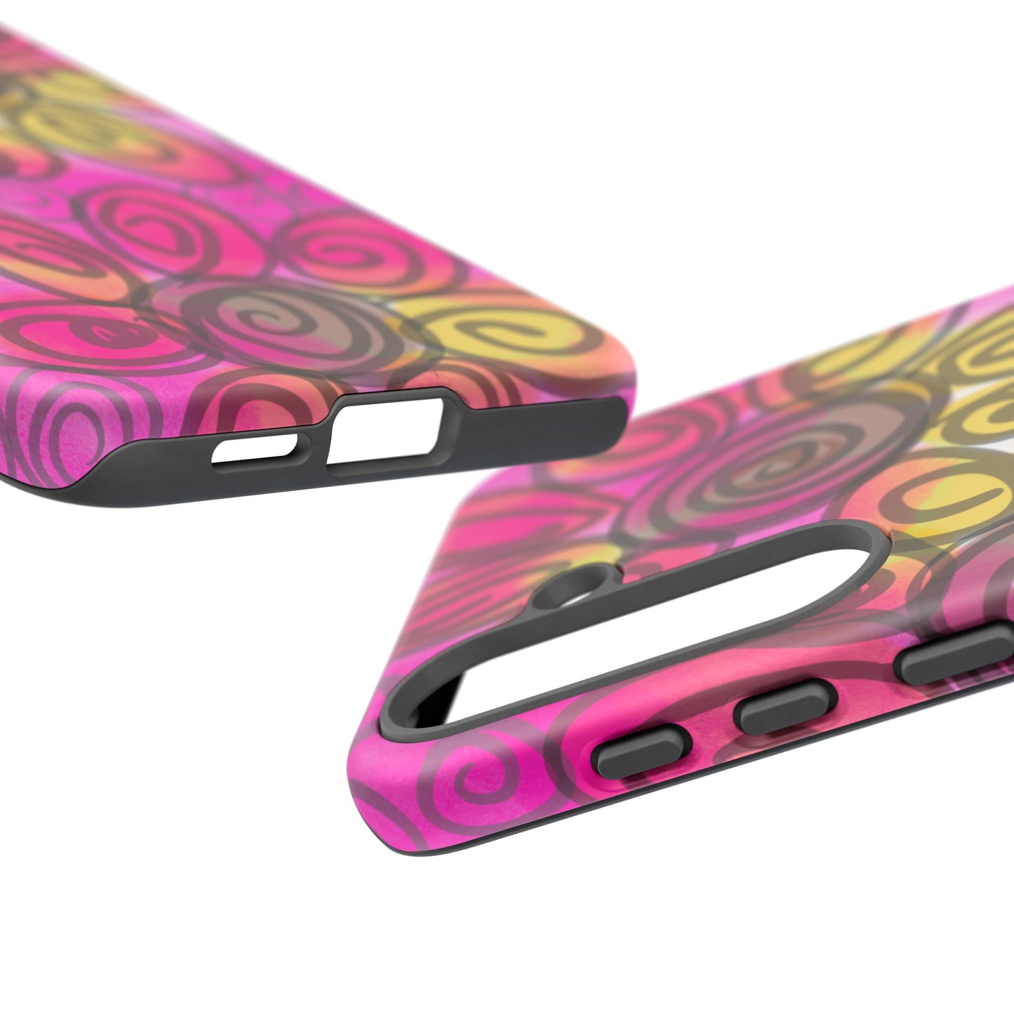 Wonky Pink Floral Phone Case| Tough Case