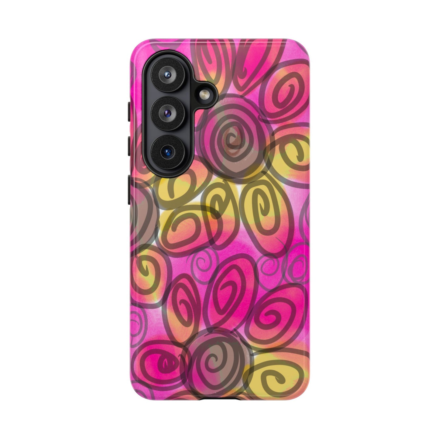 Wonky Pink Floral Phone Case| Tough Case