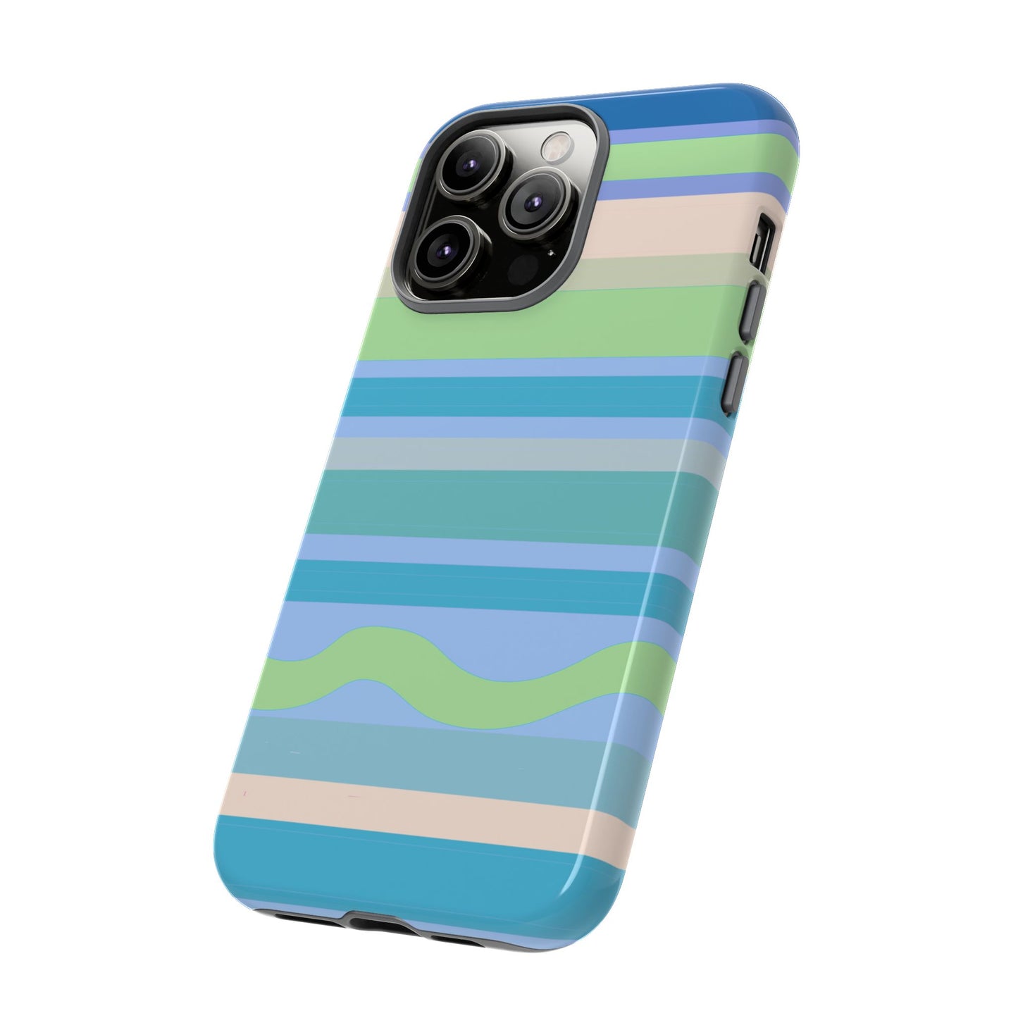 Cool Blue Stripes Phone Case| Tough Case