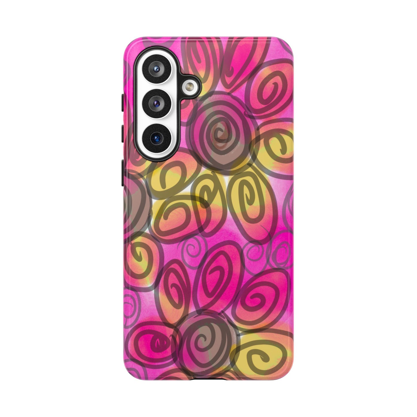 Wonky Pink Floral Phone Case| Tough Case