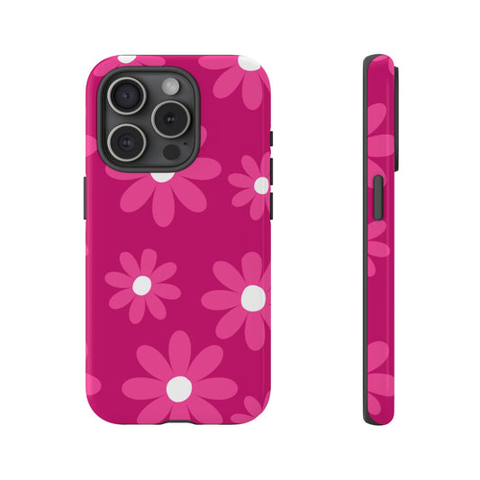Pink Flower Power Phone Case| Tough Case