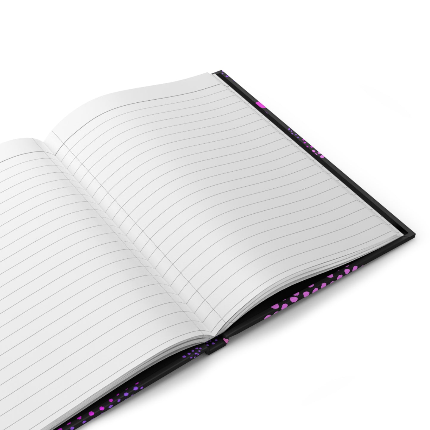 Journal, Hard Cover, Purple Dot Floral Design