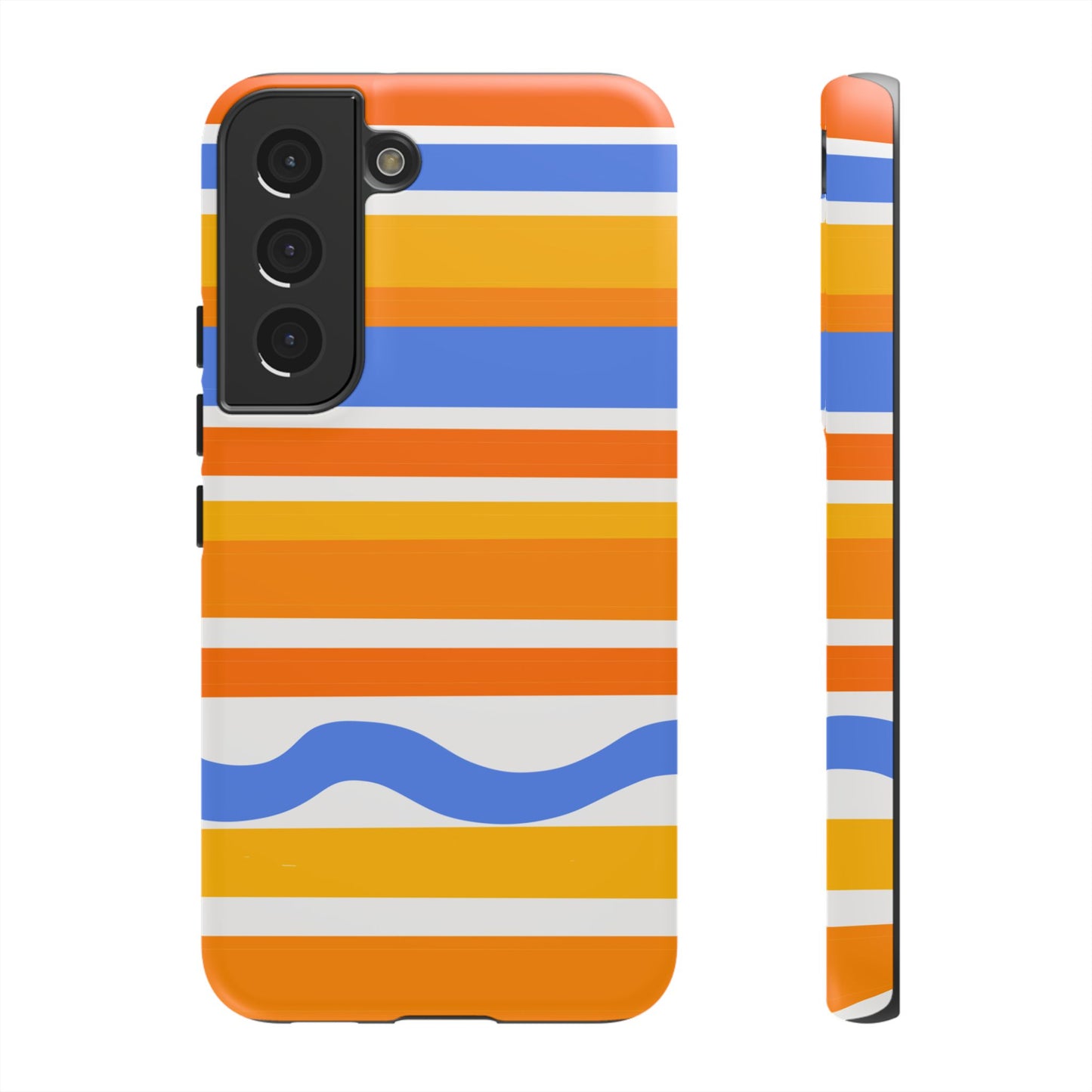 Citrus Orange Stripes Phone Case| Tough Case