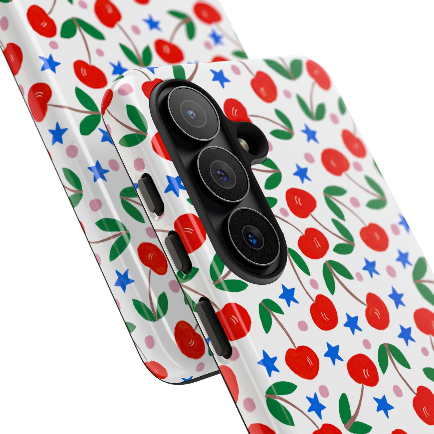 Phone Case, Cheerful Cherries Art Design, Tough Phone Case