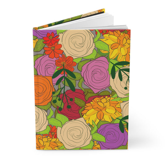 Journal, Hard Cover, Bright Floral Design