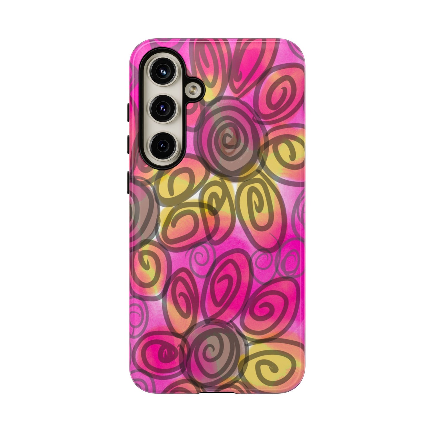 Wonky Pink Floral Phone Case| Tough Case