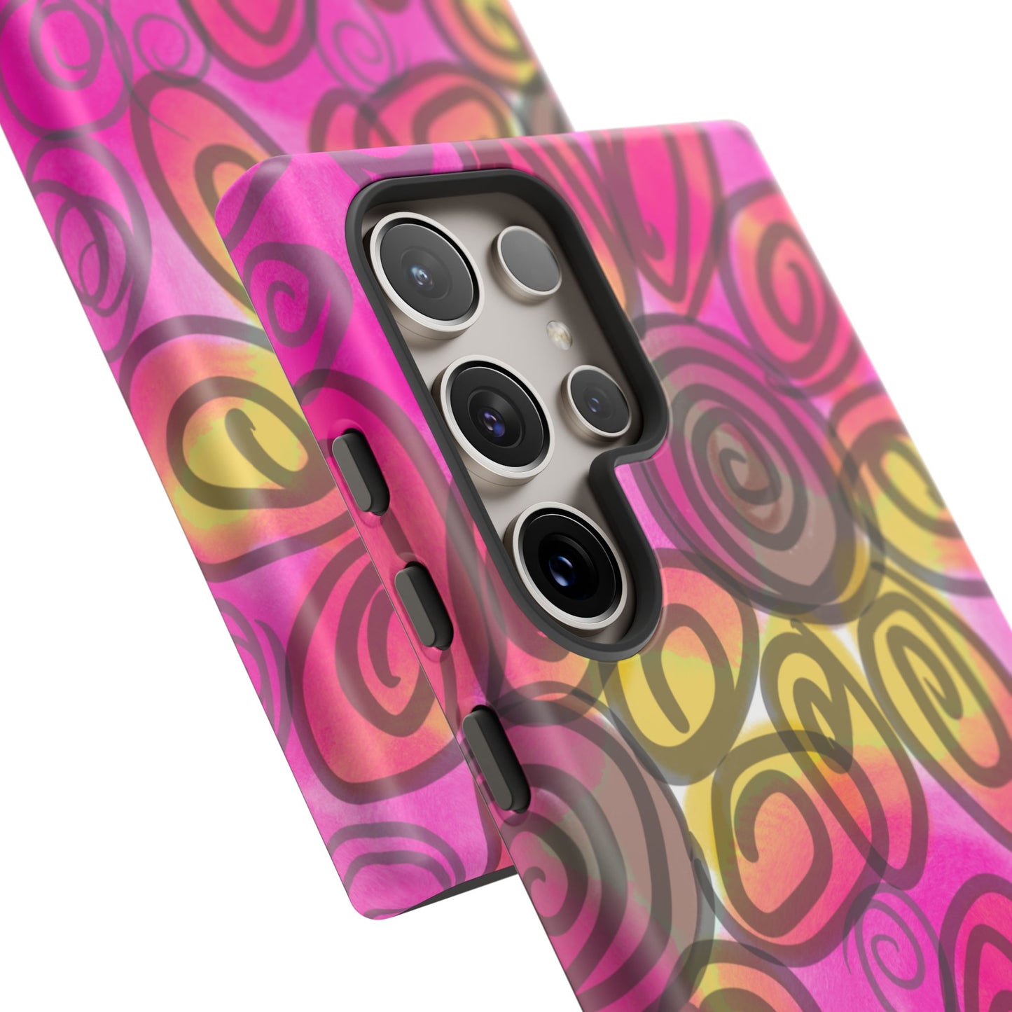 Wonky Pink Floral Phone Case| Tough Case