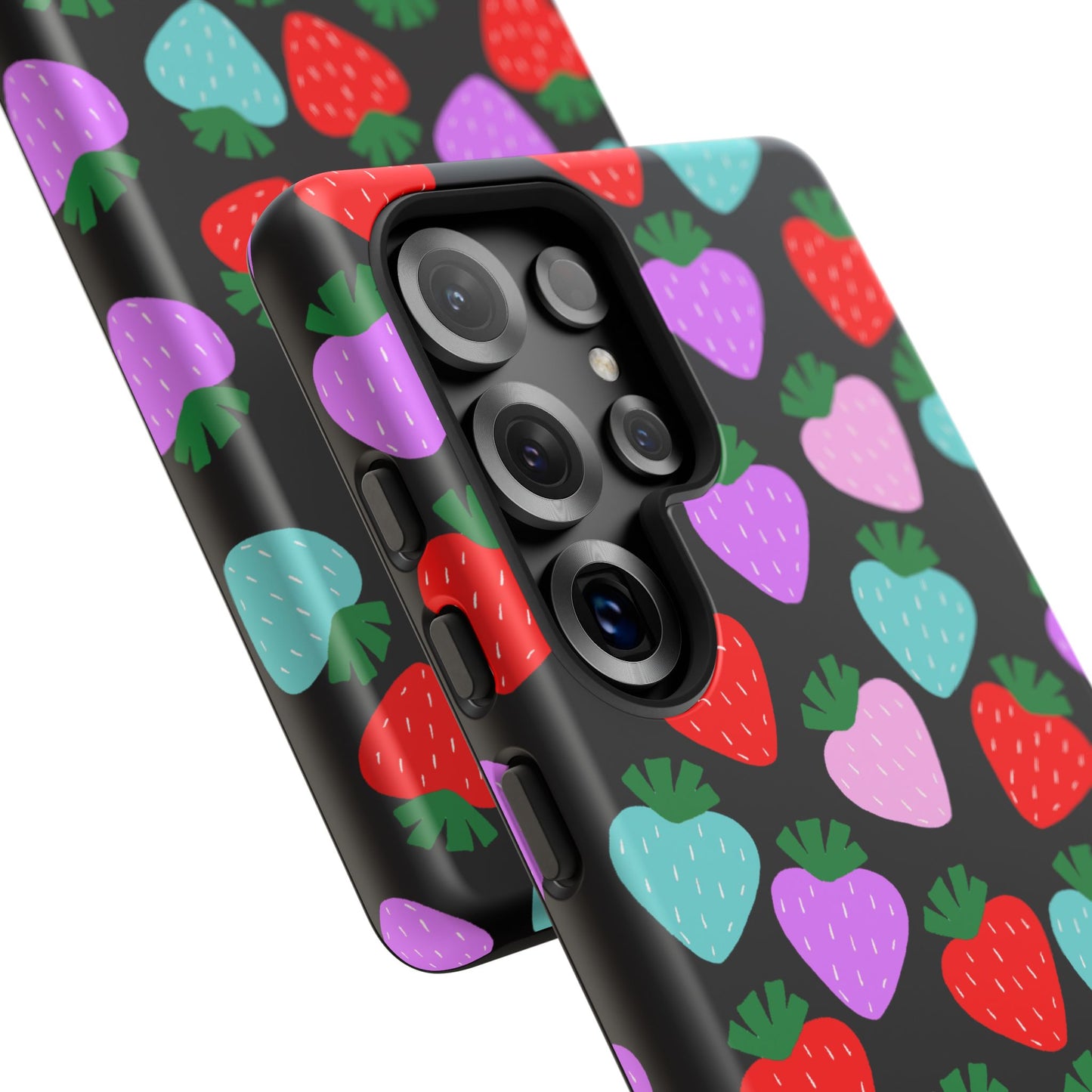 Phone Case, Playful Strawberry Design, Tough Phone Case