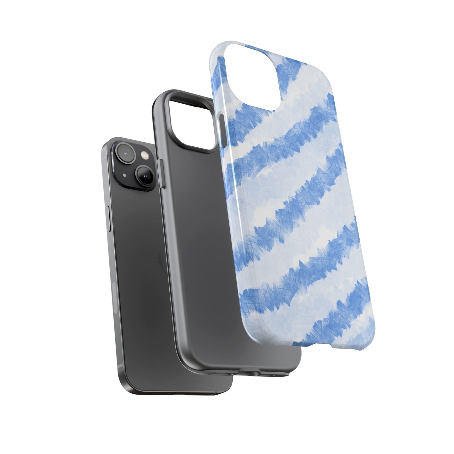 Chunky Blue Stripes Phone Case| Tough Case