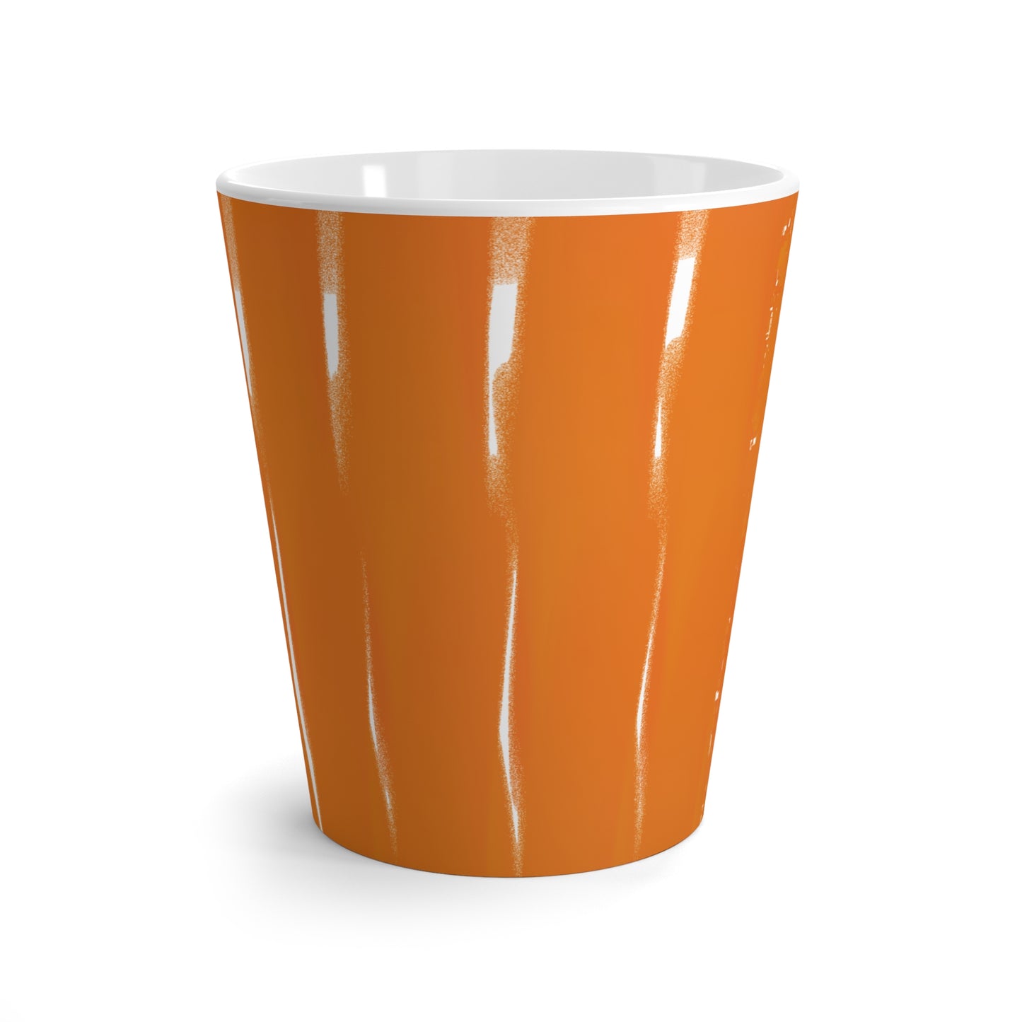 Mug, Springtime Orange Design, Latte Cup, 12 Ounce