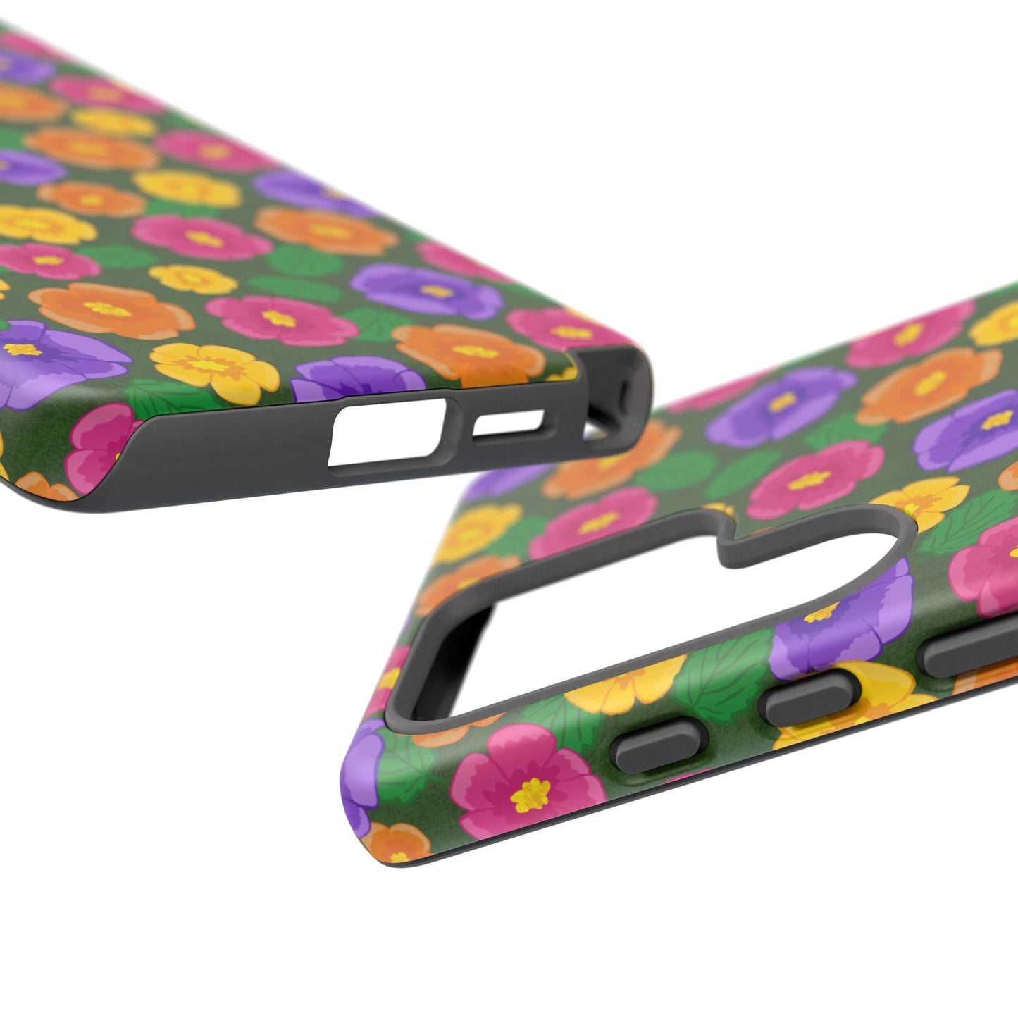 Phone Case, Pansies Artistic Design, Tough Phone Case