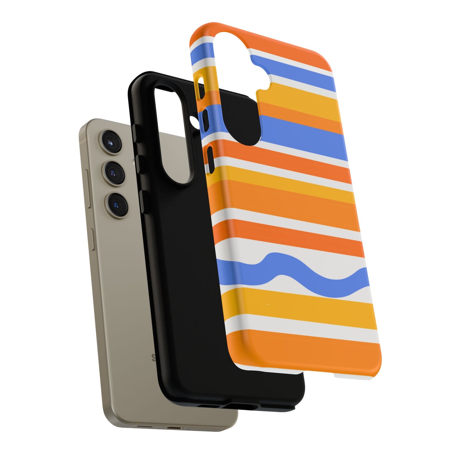 Citrus Orange Stripes Phone Case| Tough Case