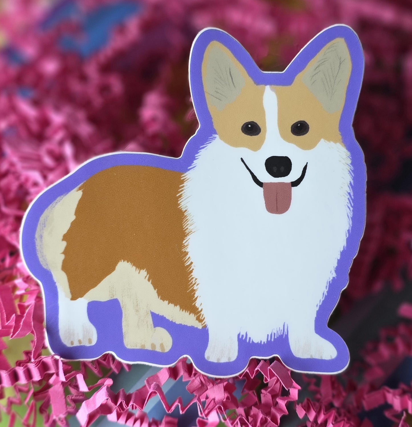Sticker, Dog, Corgi, Vinyl, Die-Cut, 3 Inch
