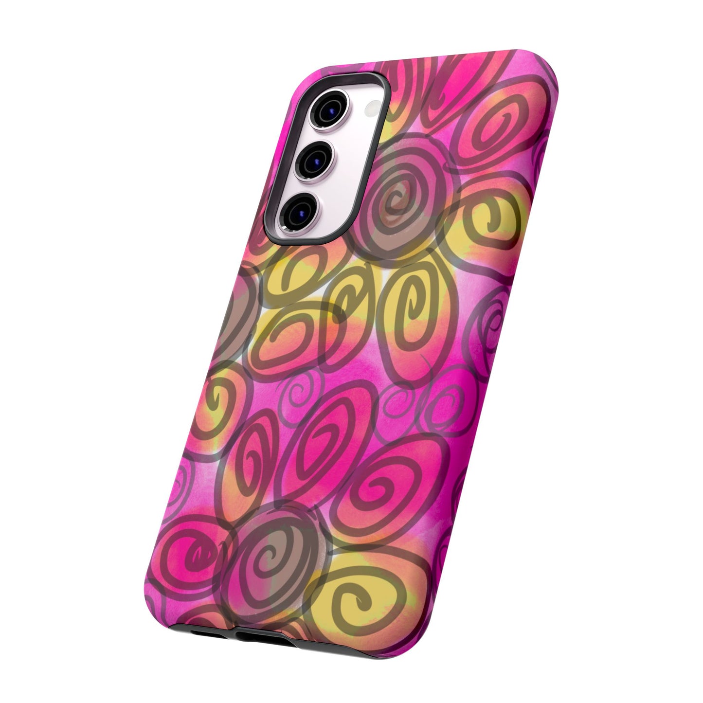 Wonky Pink Floral Phone Case| Tough Case