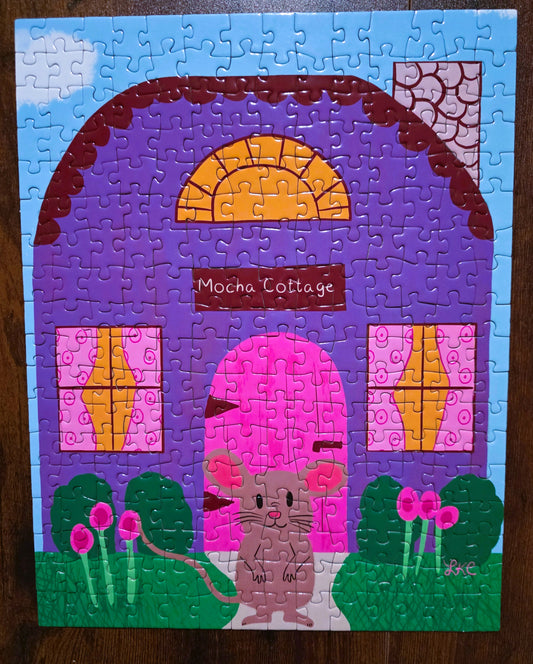 Puzzle, Mocha Mouse and His Cottage, Jigsaw Puzzle, Family Fun, 110-520 Pieces