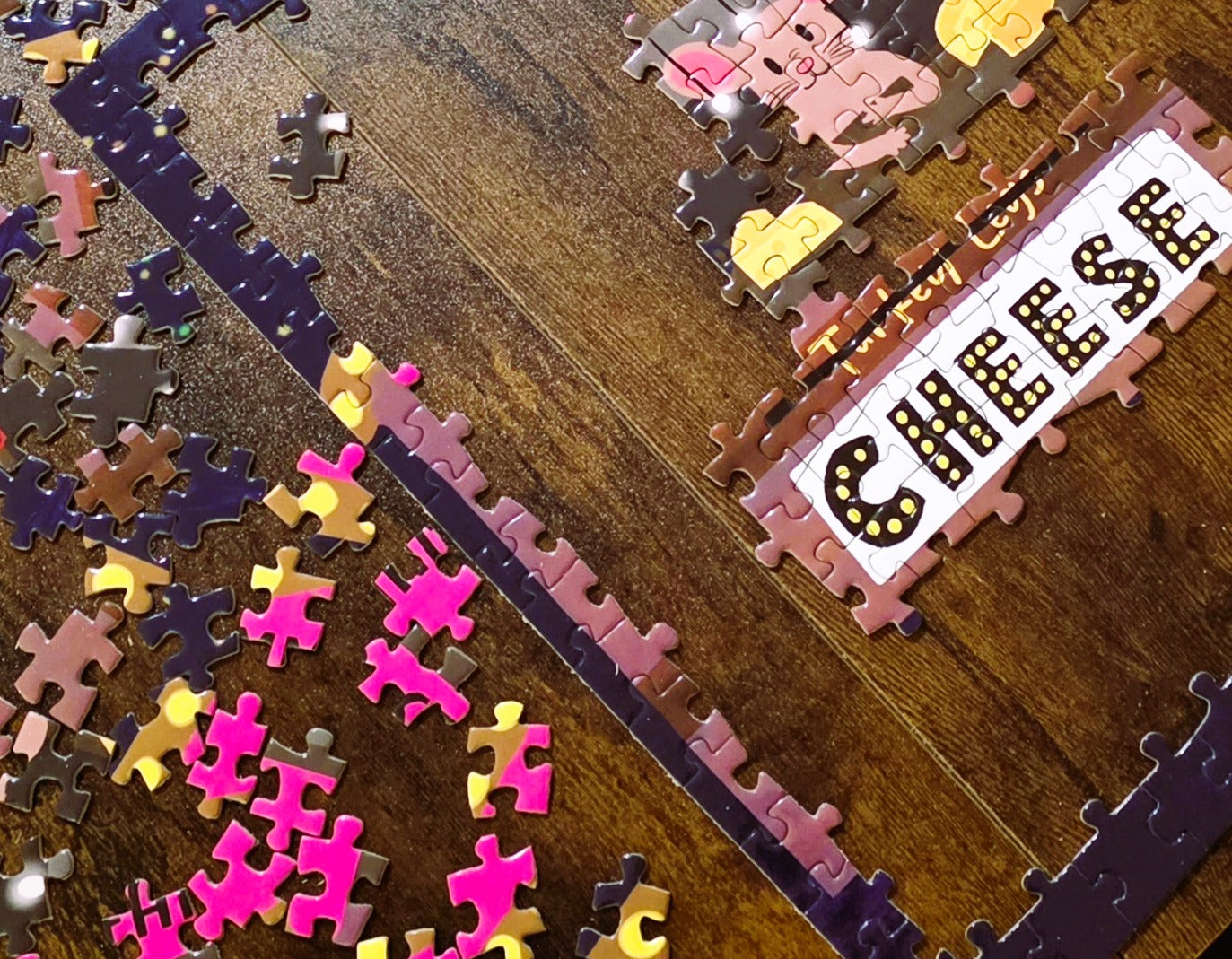 Puzzle, Mocha Mouse Works the Cheese Hut, Jigsaw Puzzle, Family Fun, 110-520 Pieces