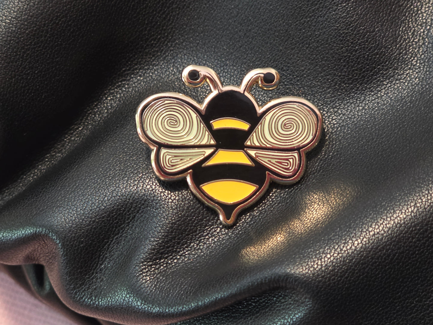 Bizzy Bee Enamel Pin, Bee Pin - hard enamel -