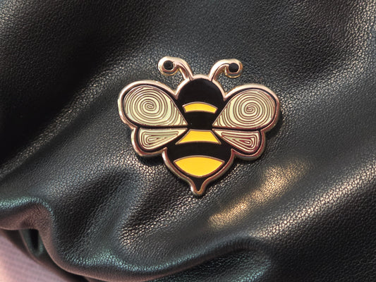 Bizzy Bee Enamel Pin, Bee Pin - hard enamel -