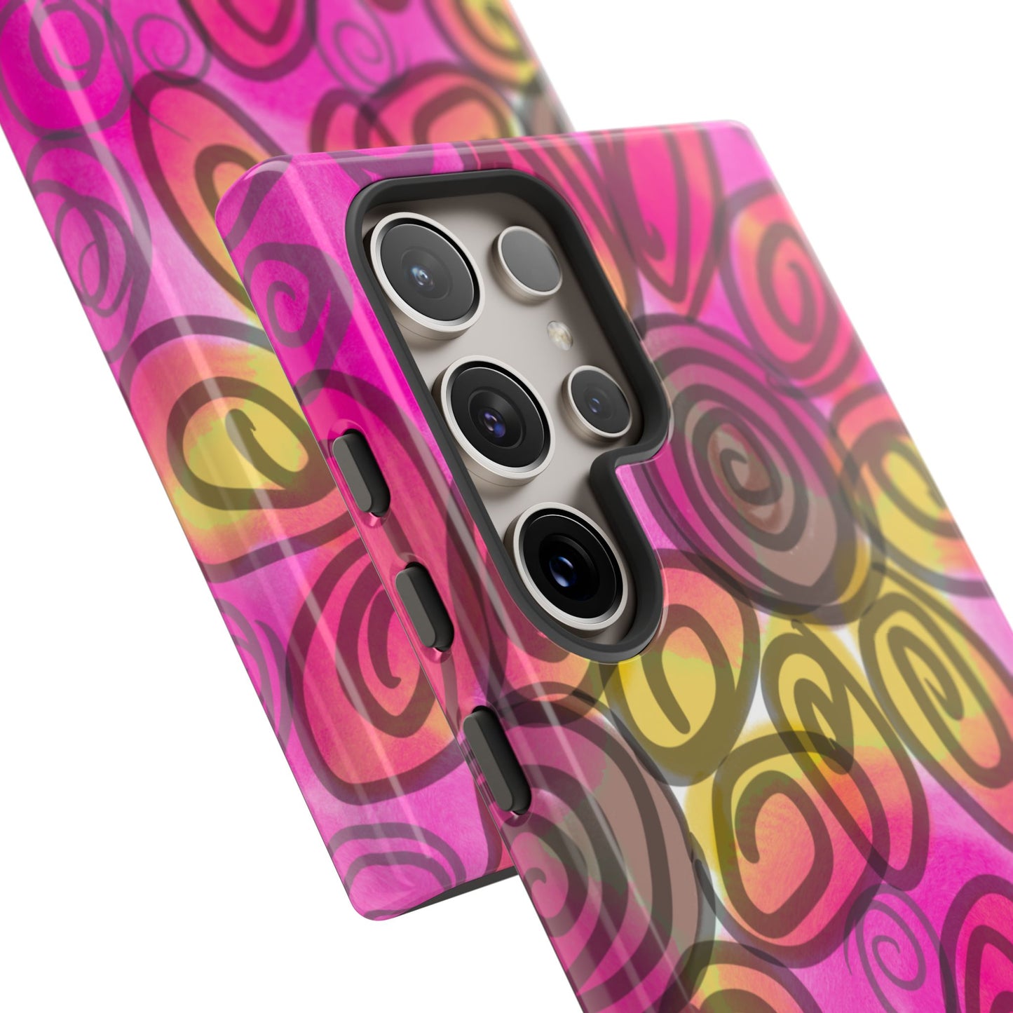 Wonky Pink Floral Phone Case| Tough Case
