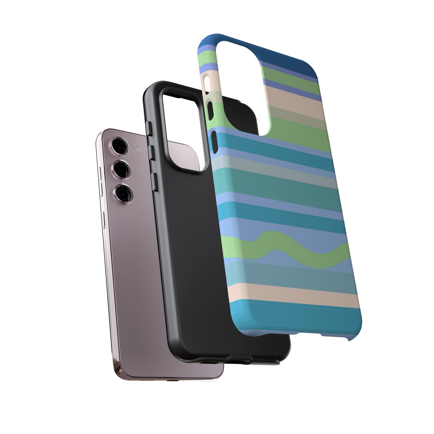 Cool Blue Stripes Phone Case| Tough Case