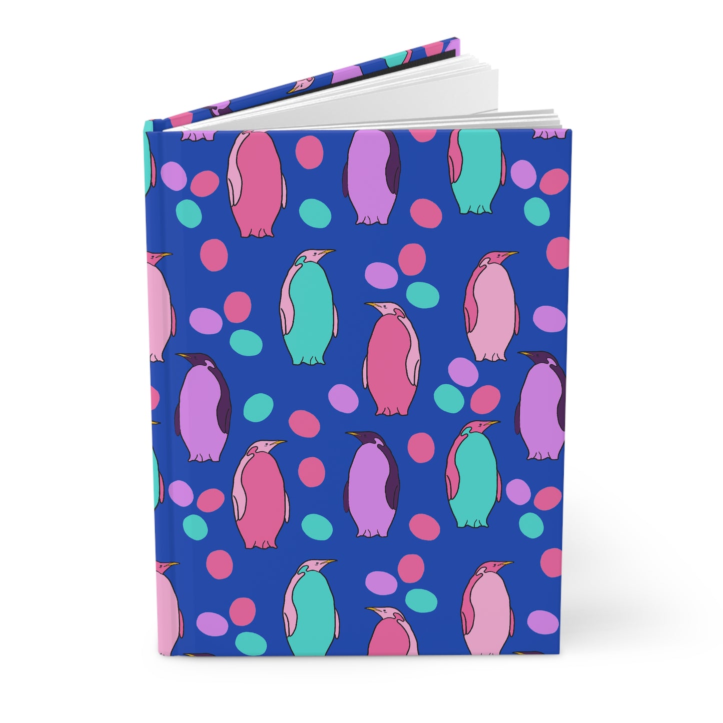 Journal, Hard Cover, Playful Penguin Design