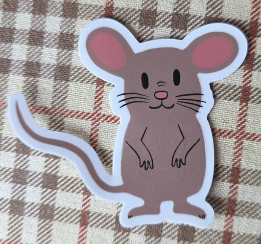 Sticker, Mocha Mouse Design, Vinyl, Die-Cut, Choose 2 or 3 Inch Sticker